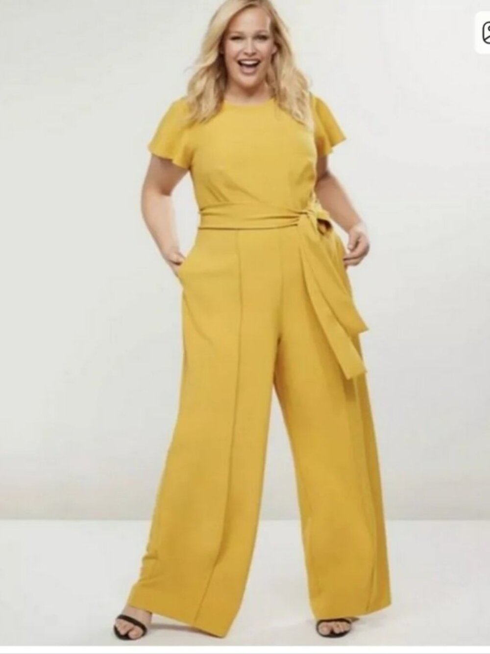 Lane Bryant Chartreuse Jumpsuit